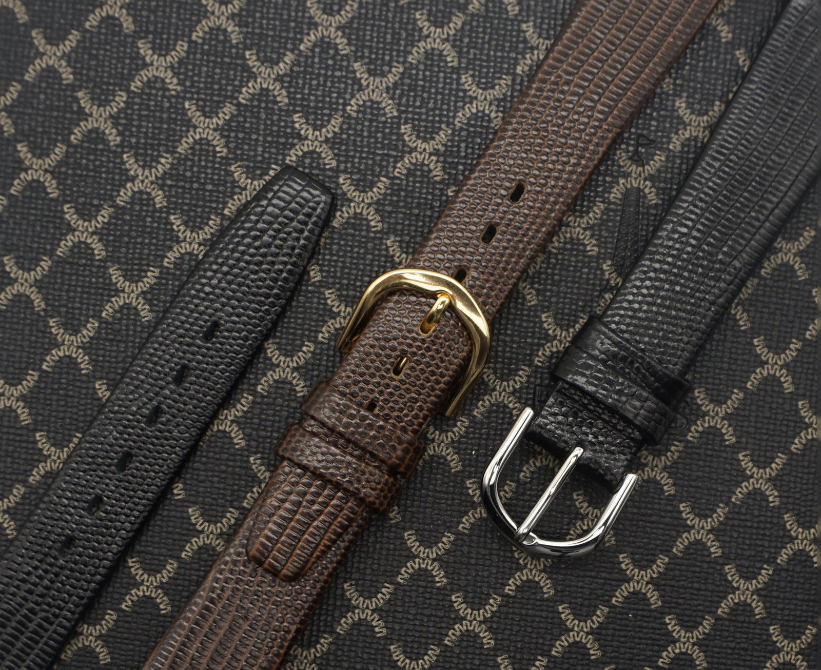AMHUGE 12mm 14mm 16mm 17mm 18mm 19mm 20mm 21mm Vintage Watch Strap Lizard Embossed Calf Genuine Leather Thin and Soft Watch Band 260304
