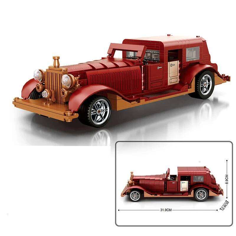 865PCS Phantom Classic Building Blocks Vintage Nostalgic Model 1:12 Scale Car Bricks Children's DIY Toys Birthday Gifts Z260306