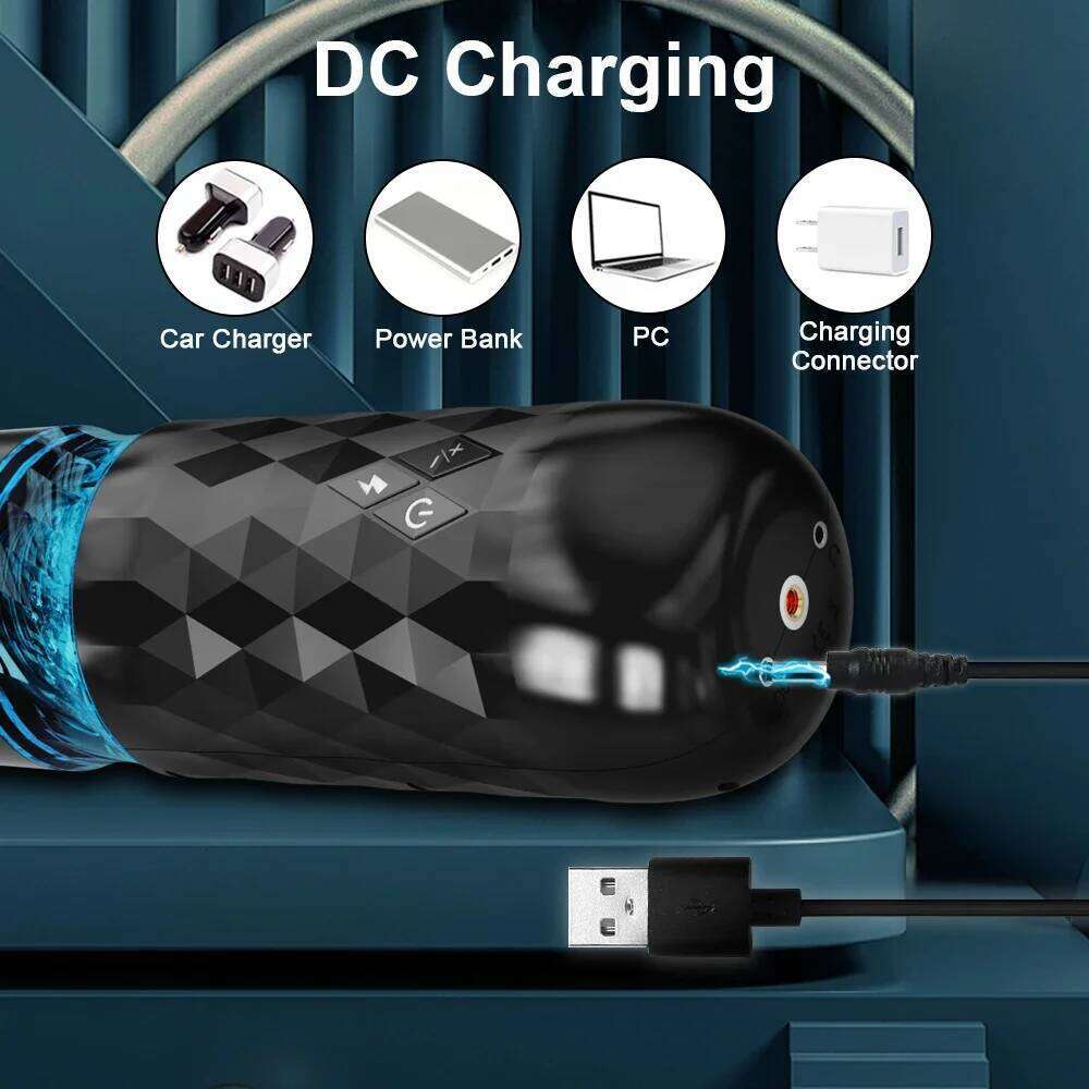 Male Automatic Telescopic Rotation Masturbator Cup Vagina Masturbation Sex Toys Real Doll Toy Men Goods for Adults Piston W260305