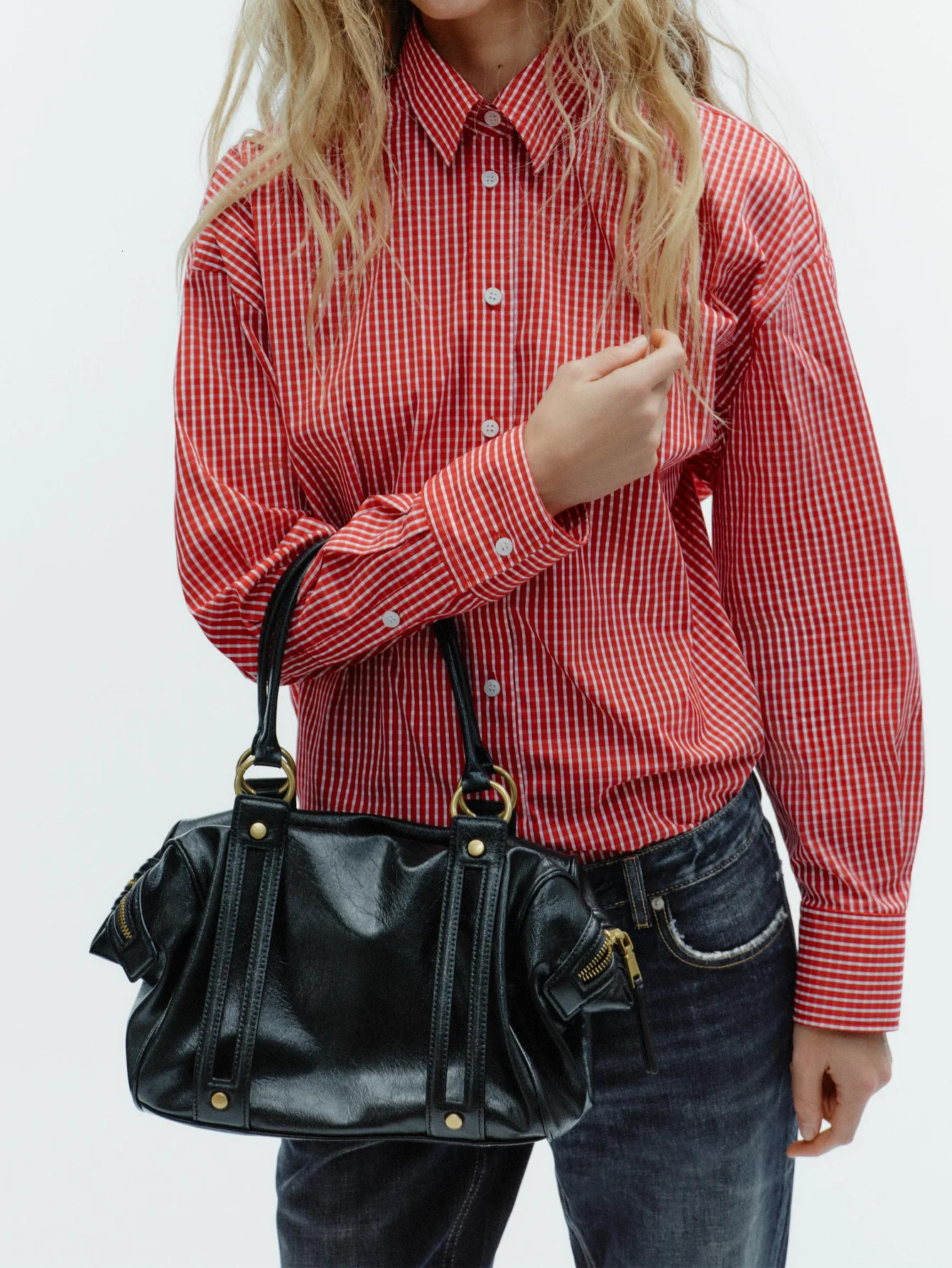 Ladys handbag Boston bucket bag single shoulder top ner crossbody multipocket ne 260228