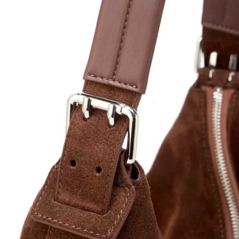 Simple Autumn Winter Colletion Grey Brown Roomy Big Boston Tote Soft Matte Suede Cow Leather Womens Handbag Shoulder Bag H260306
