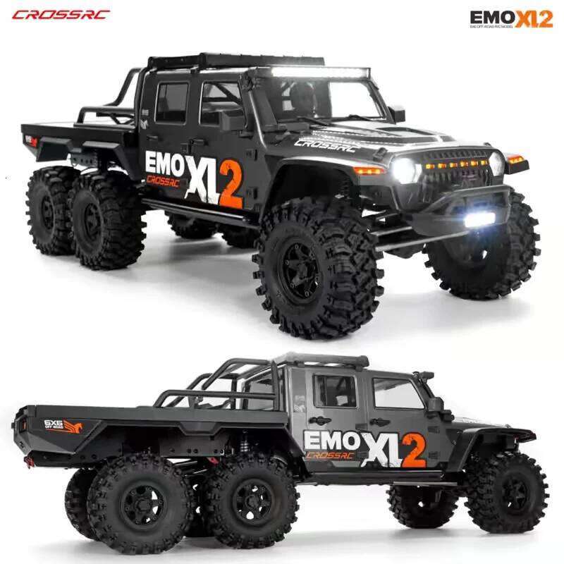 CROSSRC EMO XL2 Big Mustang Brushless 6X6 Remote Control Electric Climbing Off-Road Vehicle 1:8 Six-Driver Differential Lock C260305