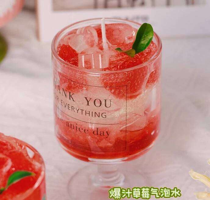 Strawberry Soda Drink Trendy Aromatherapy Gift Fruit Juice Candle for Gifting Home Decor Collection W260304 W260305