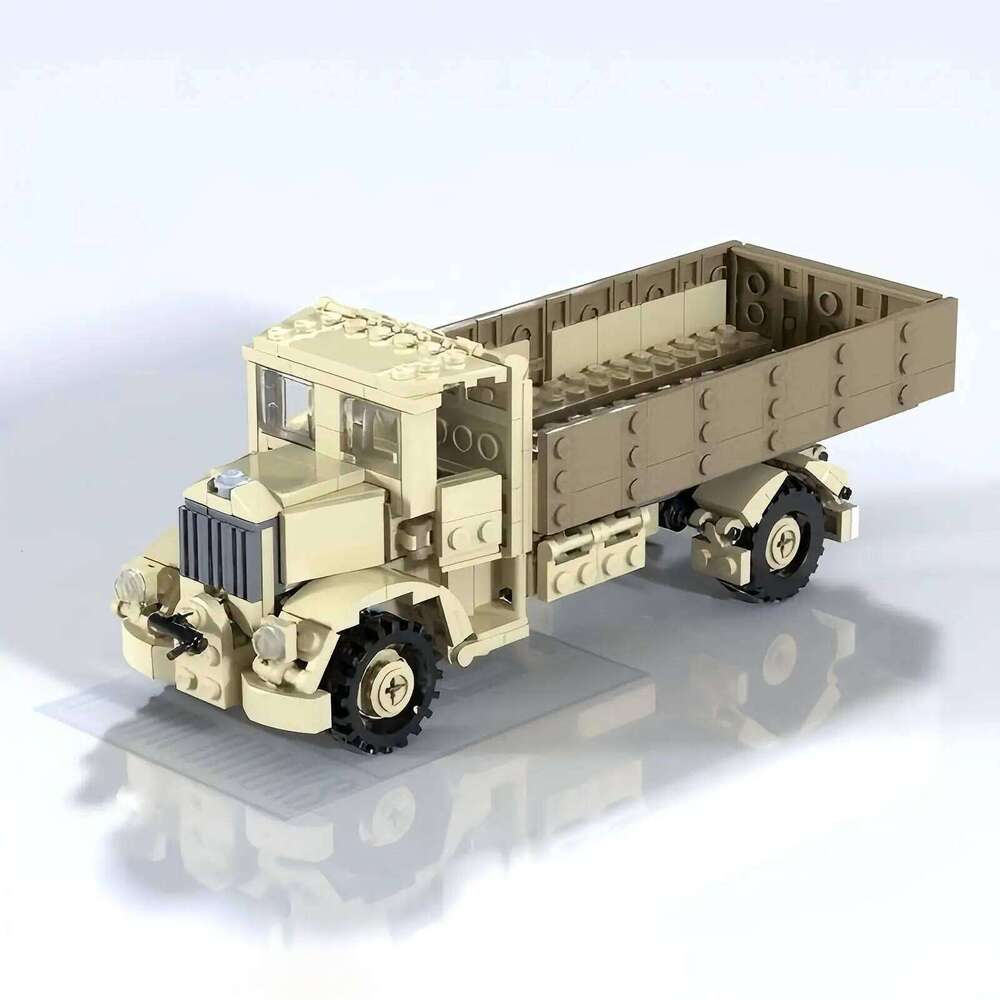 Military War Series MOC Building Blocks Toy Italian Off road Command Vehicle Automatic Cannon Truck M11-39 Medium Tank Model Z260306