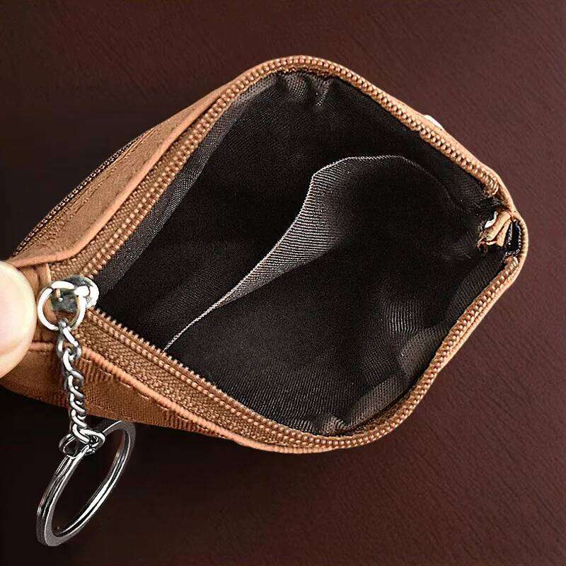 Three Zippers with Key Ring Unisex Small Coin Pouch Children Wallet Mini Cute Purse Card Holder C260304