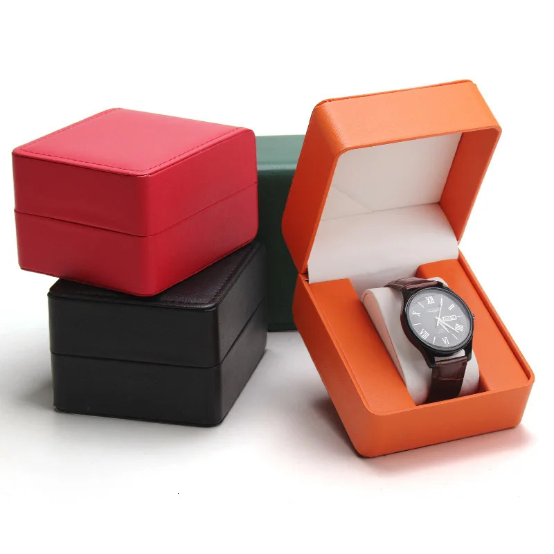 Watch Storage Box PU Single Watch Display Case Wristwatch Watch Holder Travel Jewelry Watch Organizer For Men Gift 260304