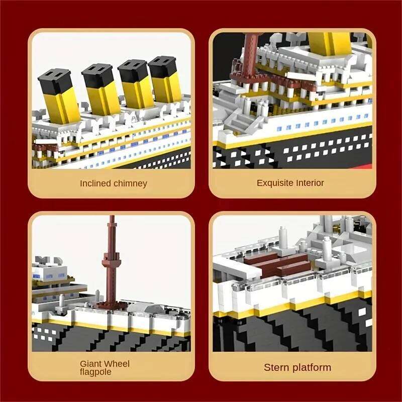 Titanic cruise ship small particle assembly building blocks couples male and female gifts boutique decoration Z260305
