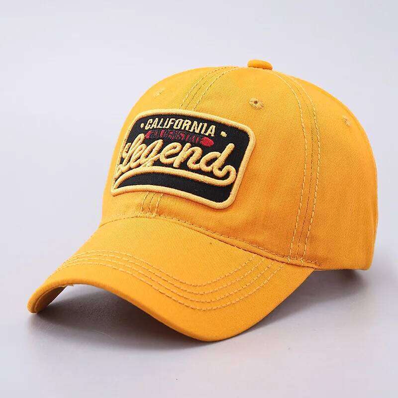 3D letter embroidered baseball cap, all cotton LEGEND washed curved brim hat, suitable for outdoor sports and sun protection Y260304