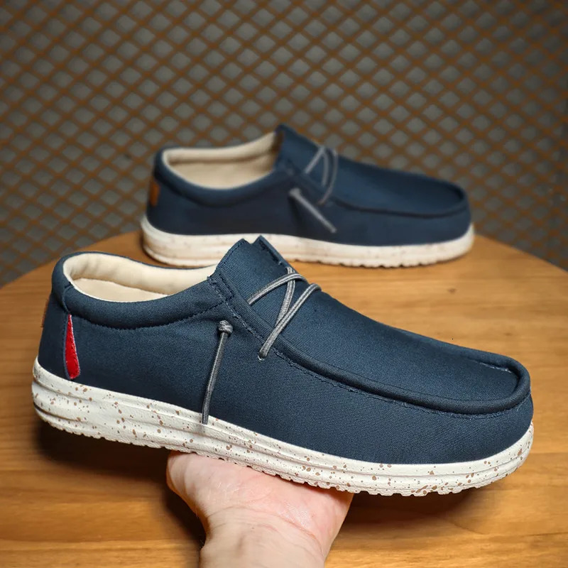 Plus Size 40-48 Mens Casual Shoes Flat Outdoor Mens Sneakers Lightweight Boat Shoes Driving Loafers Breathable Men Canvas Shoes 260305
