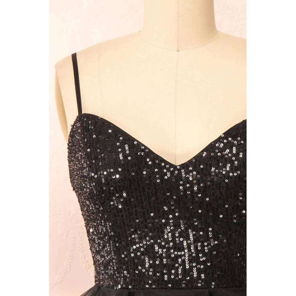 Tulle Homecoming For Teens Spaghetti Strap Sequin Short Prom Dresses Layered Cocktail Mini Dress Bridesmaid Dresses