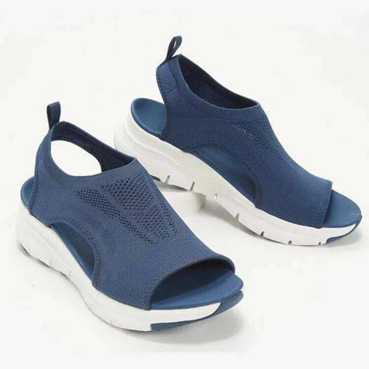 Women Summer 2026 New Mesh Fish Platform Women's Open Toe Wedge Sandals Ladies Light Casual Shoes Zapatillas Muje