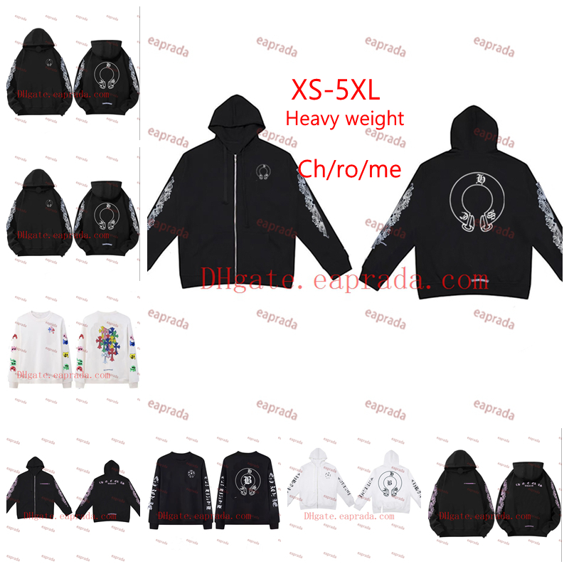 Chrome Hoodies Designer Mens Hoodies cardigan Y2K Woman Zip Hoody Hooded Coat Street Casual Sweatshirt Man Womens Pullover Sanskrit Cross Printed Hooded Sweater