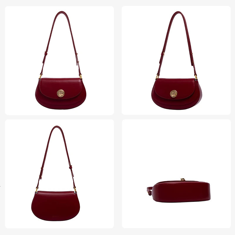 LA FESTIN Original Crossbody Shoulder Bag Autumn Winter Retro Square Handbag for Women Saddle 260227