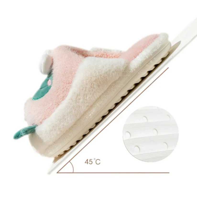 Womens House Slipper Female Frog Bear Winter Warm Kawaii Cartoon Plush Contton Indoor Non Slip Funny Cute Fuzzy Home Floor Shoes S260305