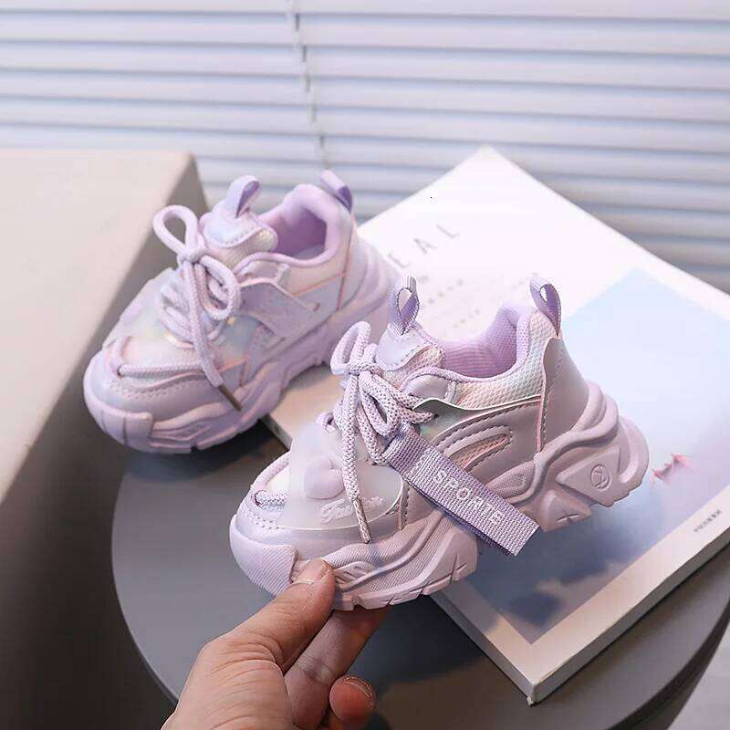 Girl Child Sport Shoe 2026 Spring Mesh Breathable Toddlers School Running Sneakers Fashion Non-slip Kids Boys Basketball Shoes 26Y0304