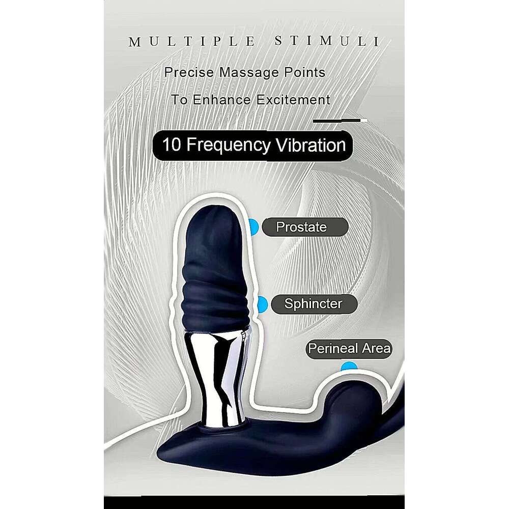 Prostate Massager With Vibrating Electric Shock Features Remote Control Stretching Anal Stimulator For Male Masturbation Toys W260305