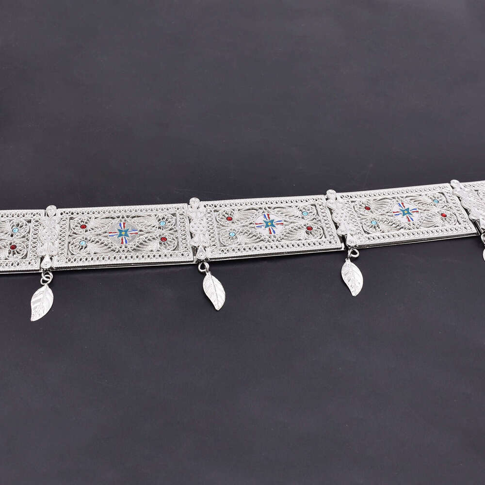 New Exaggerated Large Chain Fashionable Tassel National Flag Belt Performance Costume Accessory Ethnic Style Waist Ornament High-Quality