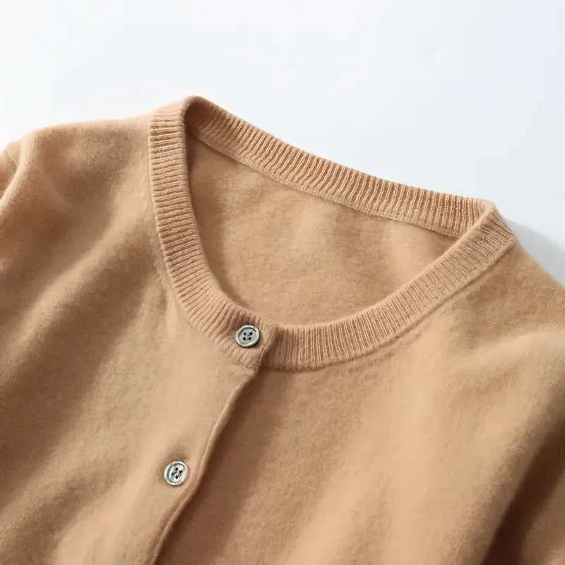 Korean Single Breasted Cardigans Sweater Women Autumn Winter O-neck Long Sleeve Knitwear Female Basic Solid Color Soft Sweaters M260306
