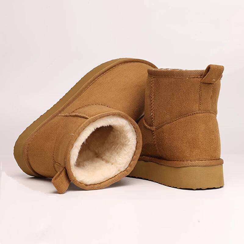 Litfun Women's Classic Winter Warm Comfy Flat Furry Outdoor Non-slip Fluffy Snow Boots Female Home Cotton Shoes