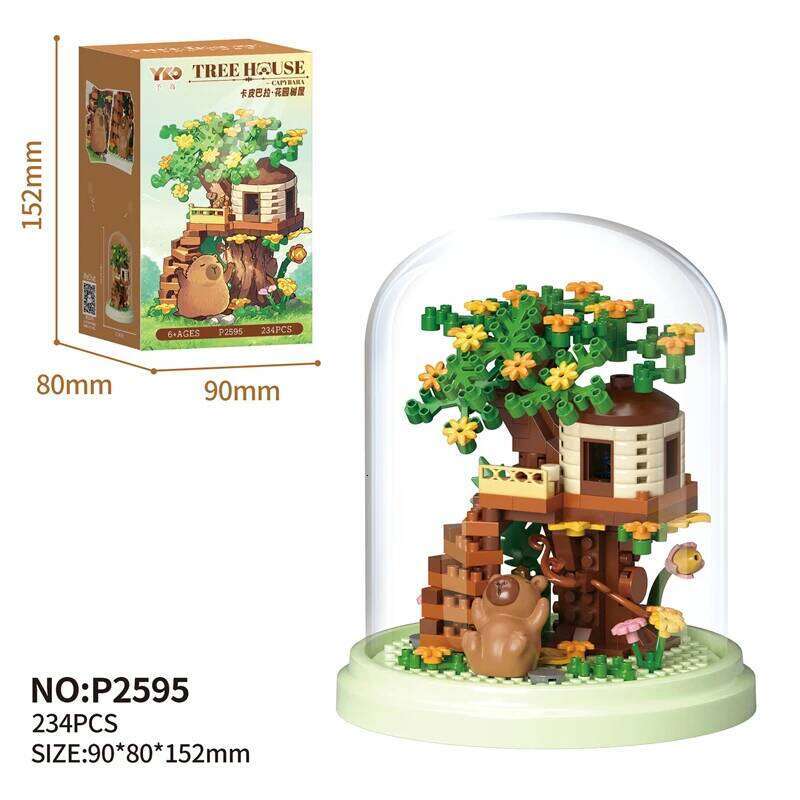 Educational components small particle building blocks flower capybara garden roses lily immortal flowers decorative block toys Z260306