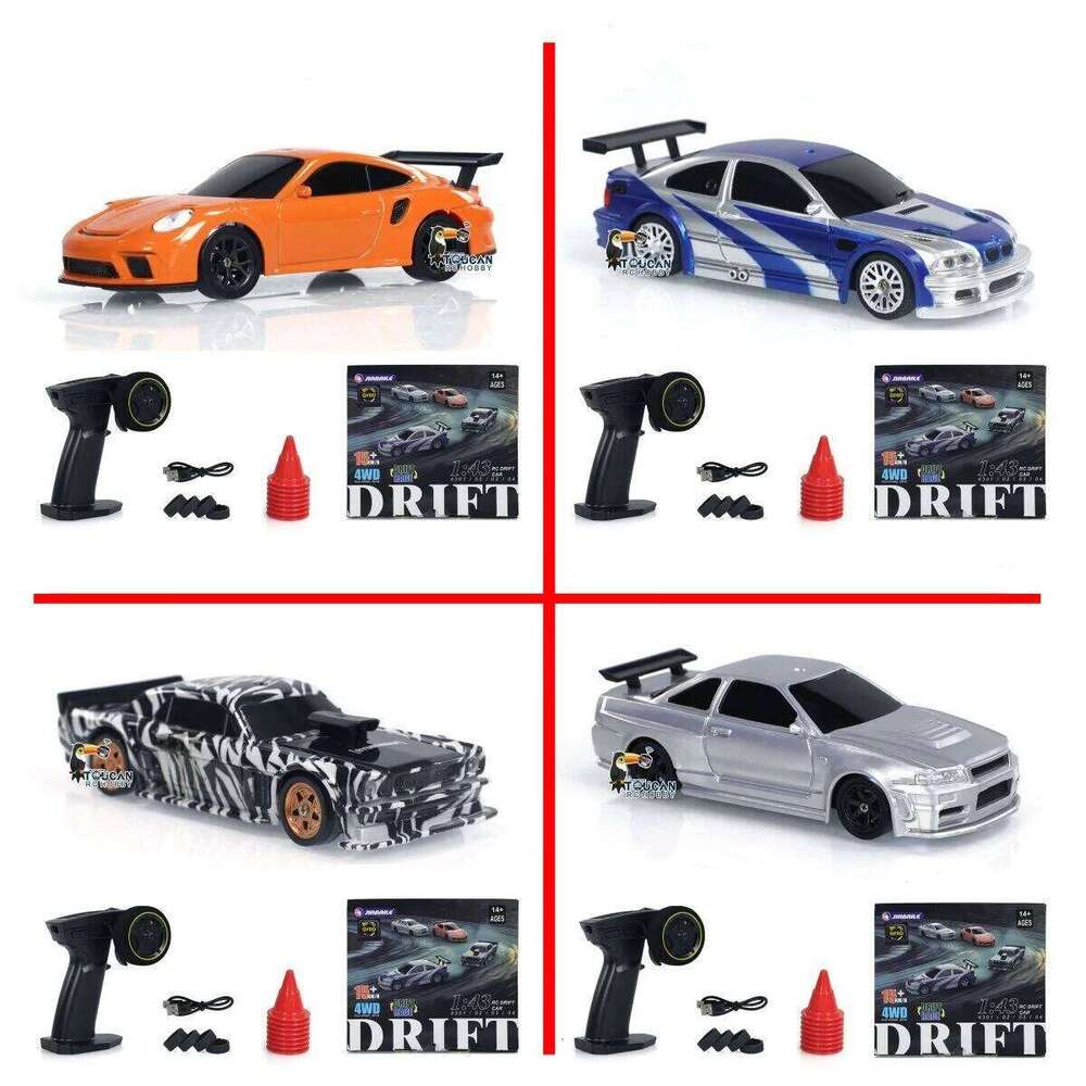 1/43 4WD RTR RC Four-wheel Drive Radio Control 2.4g Mini Racing Drifting Remoted Car Toy High Speed Model Gift for Boy C260305