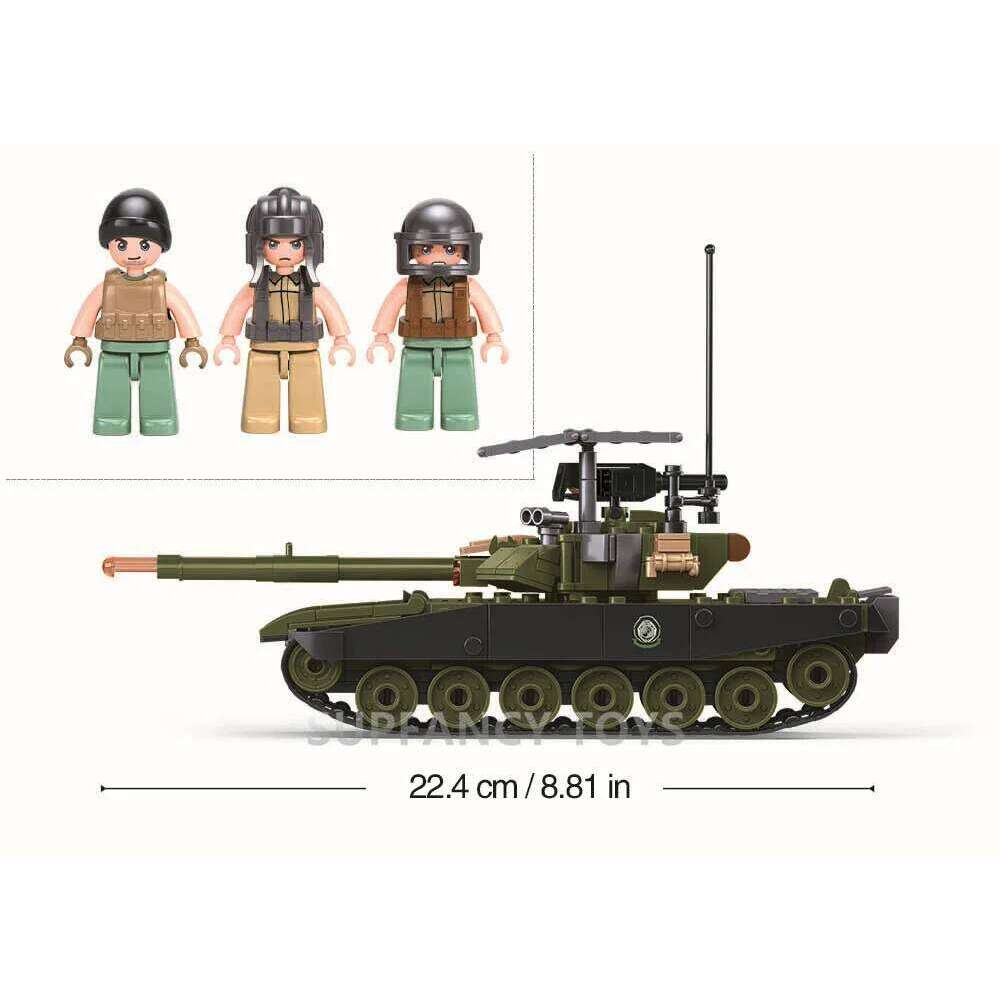 Sluban 318PCS Army IFR T90AS Main Battle Tanks Building Blocks Kit MBT Military Model Bricks Educational Toys for Children Z260305