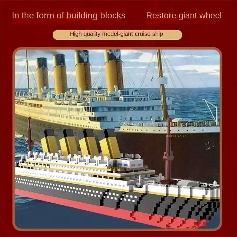 Titanic cruise ship small particle assembly building blocks couples male and female gifts boutique decoration Z260305