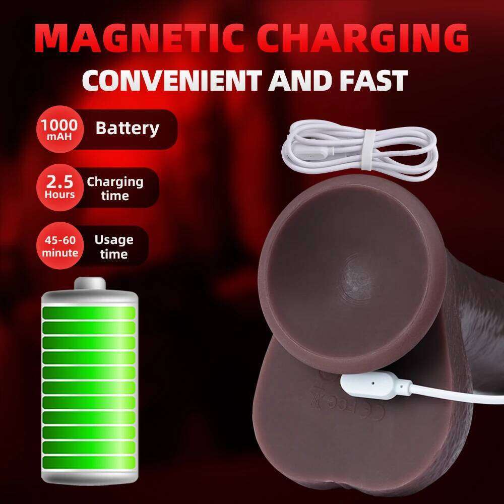 Realistic Big Dildo Vibrator Penis Telescopic Swing Heating Silicone Dildos Female Remote Control Dick Vibrators For Women W260305