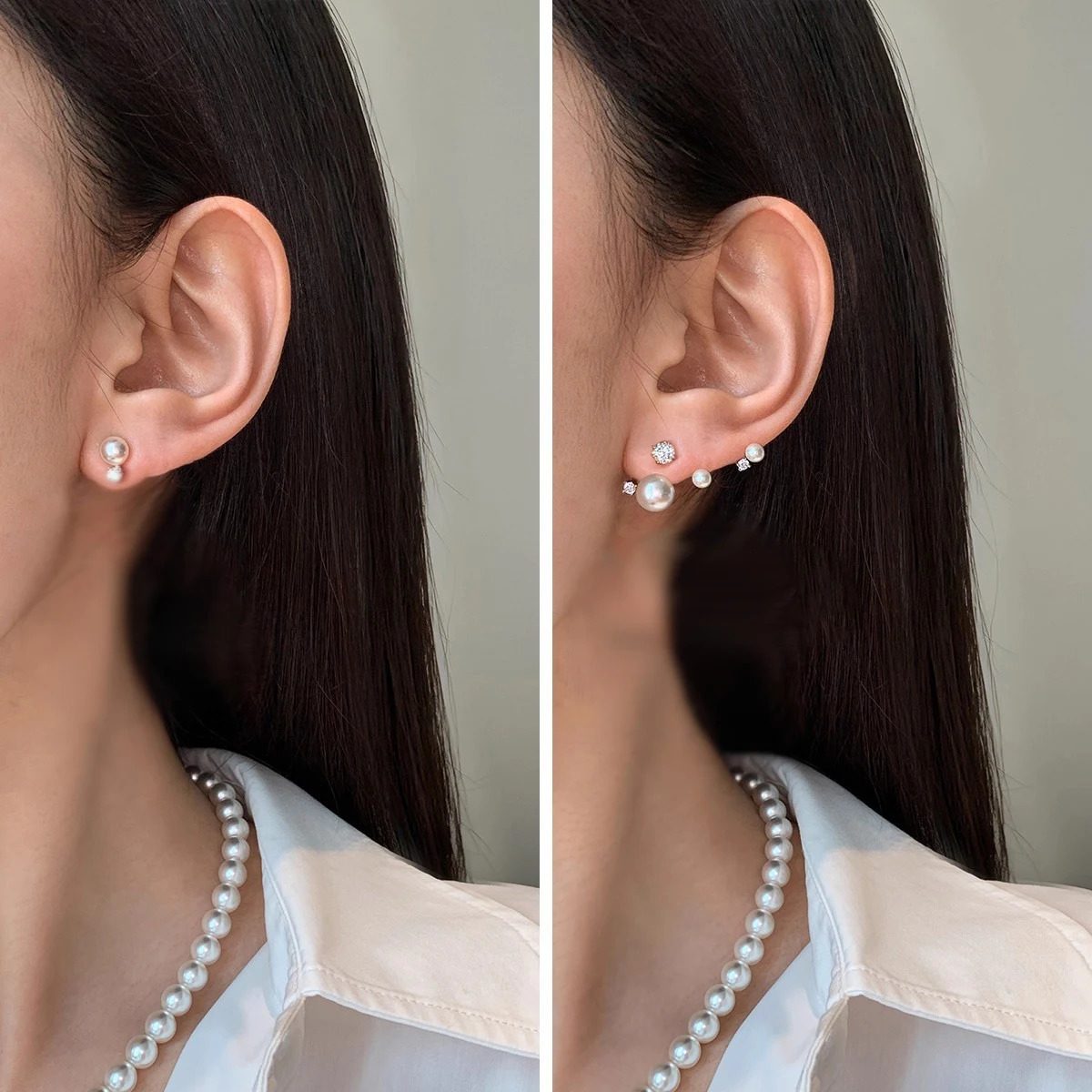 Light Pearl Stud Earrings Sweet Ear Stud For Women Fashion Party Wedding Brid Jewelry Gift 260303
