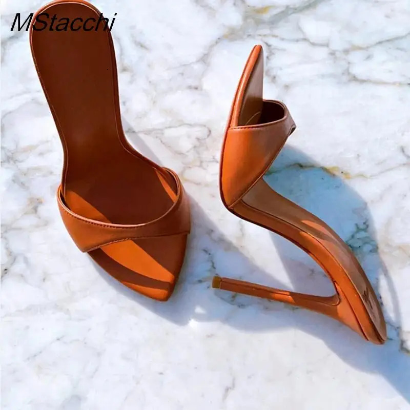 Super-high Heel Slippers Women Shoes Summer Peep Toe Mixed Colors Stiletto Sandals Sexy Party Ladies Shoes Woman Pumps 260306