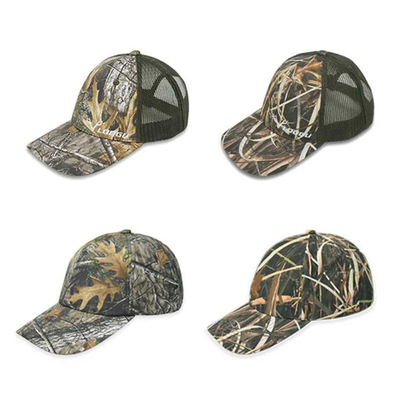 Outdoor Hunting Hat Bionic Tree Pattern Baseball Hat Men Women Jungle Stripe Wild Sun Protection Breathable Hat Shooting Cap S260306