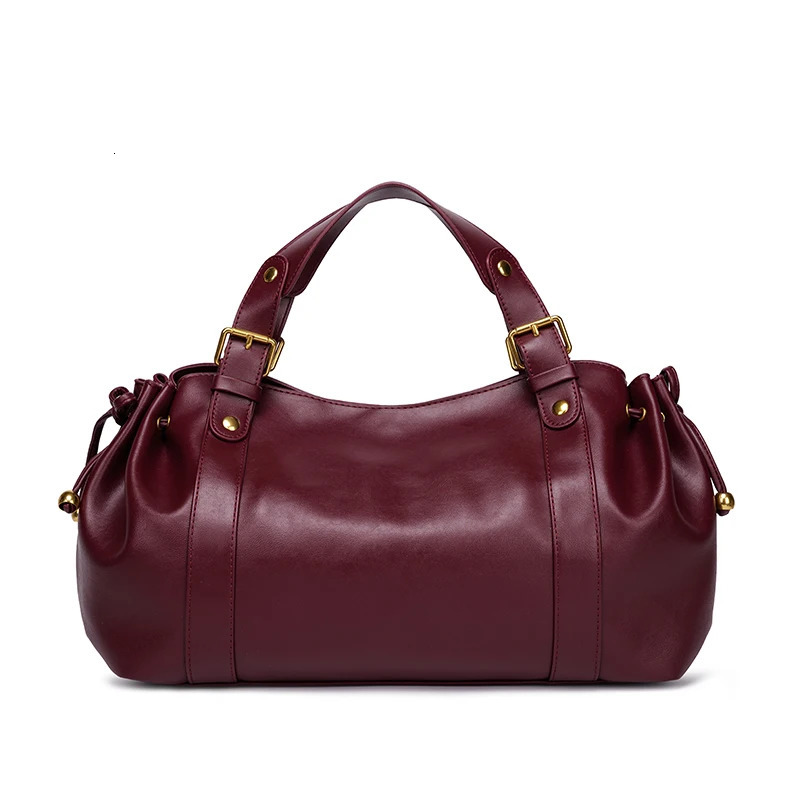 2026 Womens Bag Boston Solid Color Simple Handbag Working Shoulder Crossbody Tote Soft 260228
