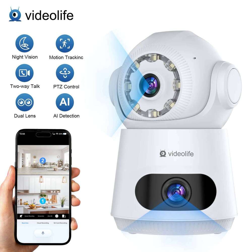 Videolife 4MP Monitoring WIFI Two-way Voice Intercom Automatic Body Tracking Full Color Night Vision Indoor Camera 26W0306