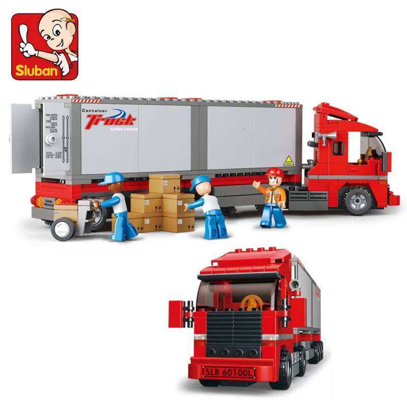 345Pcs Urban Freight Storage City Big Truck Car Model Building Blocks Sets DIY Hobbies Brinquedos Bricks Educational Kids Toys Z260306