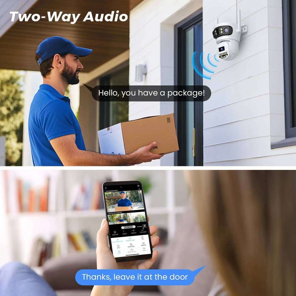 BESDER 15MP Wifi IP Camera PTZ 10MP Three Screen 180 Wide Angle Outdoor Auto Tracking 8MP CCTV Security Protection O-Kam Pro 26W0306