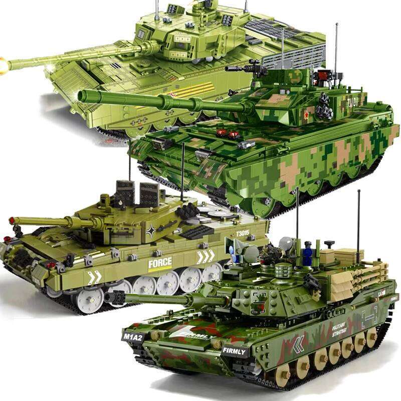 Military RC 99A Main Battle Building Blocks M1A2 Leopard 2 Tank Bricks Model WW2 Soldier Toys For Kid MOC Z260306