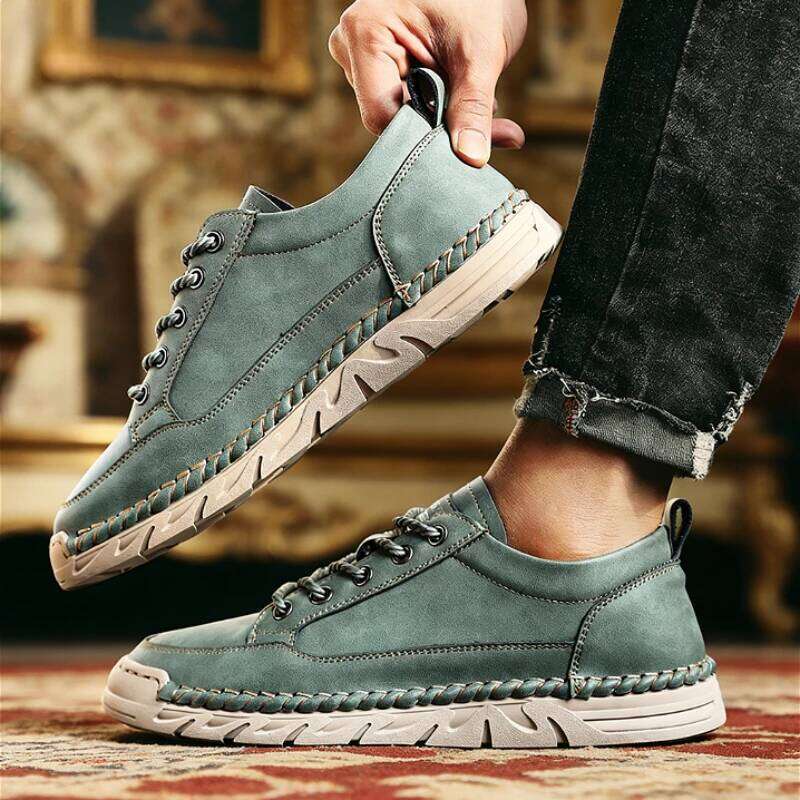 Men's Comfort Casual Shoes Classic Lace-Up Design Soft Non-Slip Rubber Sole Breathable Footwear for Spring Autumn Work Outdoor