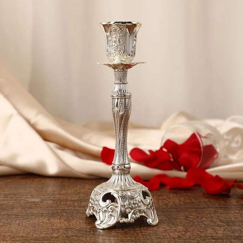 Metal Home Decoration Handicraft Candlestick Holder Candlelight Dinner Shooting Props Candle Accessories XJ260305