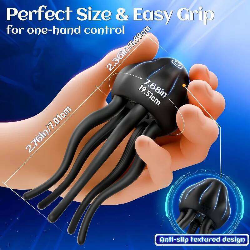 Delayed Ejaculation Vibrate Jellyfish Penis Trainer Clit Nipple Massager Male Glans Vibrators Adult Masturbation Sex Toys 18+ W260305