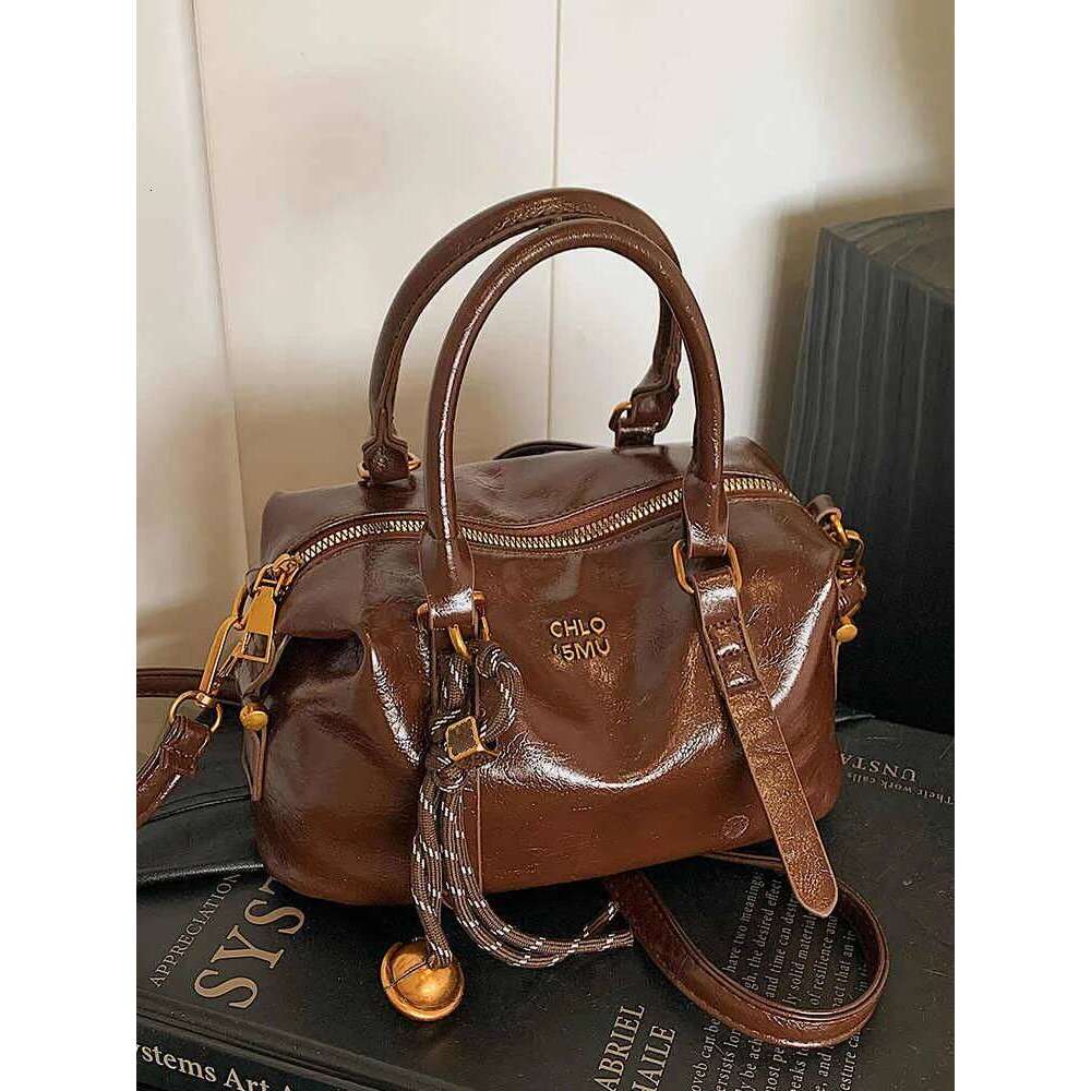 Textured PU Leather Small Handbags With Pendant Women Vintage Crossbody Bags Trendy Versatile Lady Shoulder Bag TIANOUDAISHU