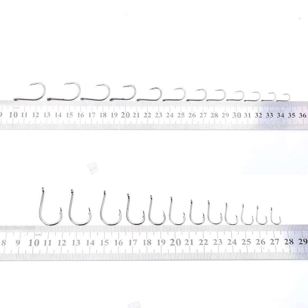 FTK 50-100PCS High Carbon Steel CHINU Fishing Hooks With Ring 5/0#-7# Freshwater Carp Fishhook Barbed Catfish Anzol Peche Tackle S260305