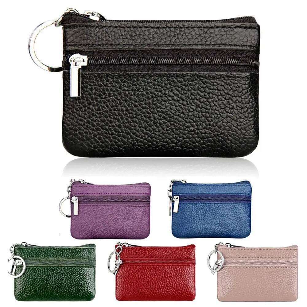 Fashion PU Leather Card Holder Mini Luxury Zipper Coin Change Purse Pouch Gifts C260304
