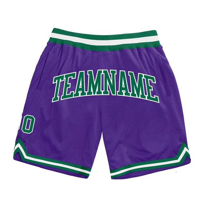 Fashion Purple DIY Basketball Shorts For Men Custom Team Name Number Sports Short Pants Loose Streetwear Kids Beach Shorts X260306