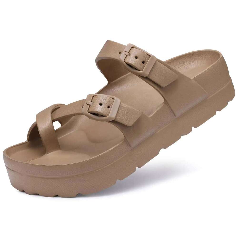 Litfun Summer New Clogs Sandals For Women Fashion Outdoor Antiskid Beach Slippers With Adjudtable Buckle Orthopedic House Slides