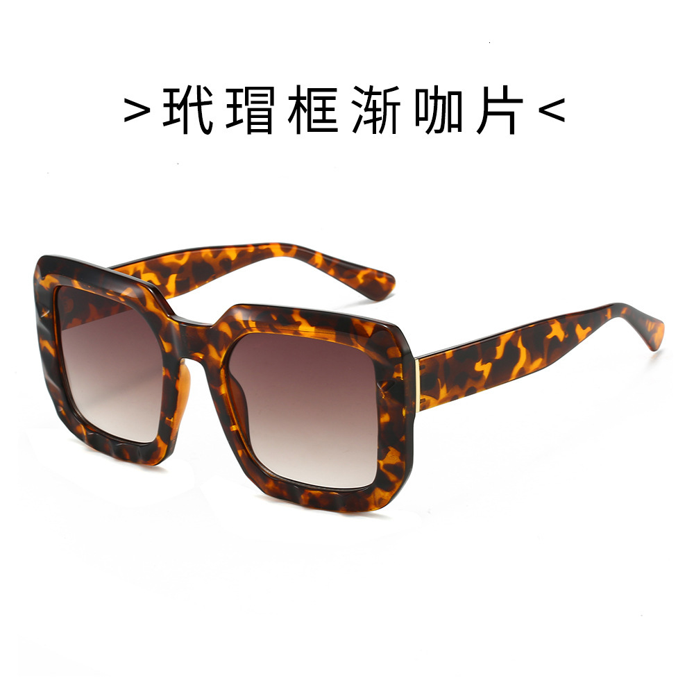 Cool European and American Personalized Square Simple Trendy Sunglasses Wholesale in Stock Non-Prescription Glasses