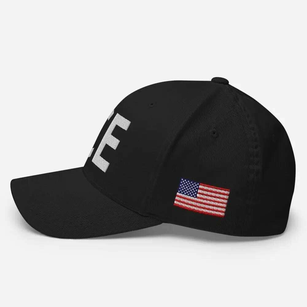 ICE Embroidered Structured Flex Fit Baseball Cap US Immigration Customs Border Hat Y260304
