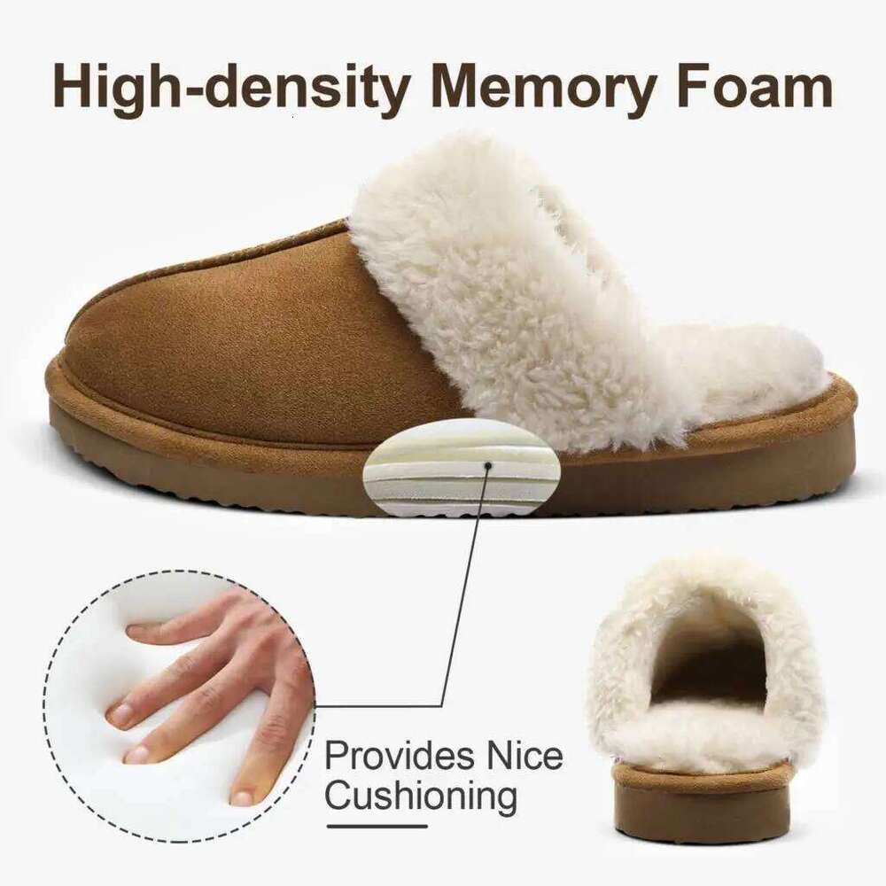 Litfun Winter Women Fashion Fluffy Fur Furry Fuzzy House Indoor Warm Bedroom Comfy Plush Slippers