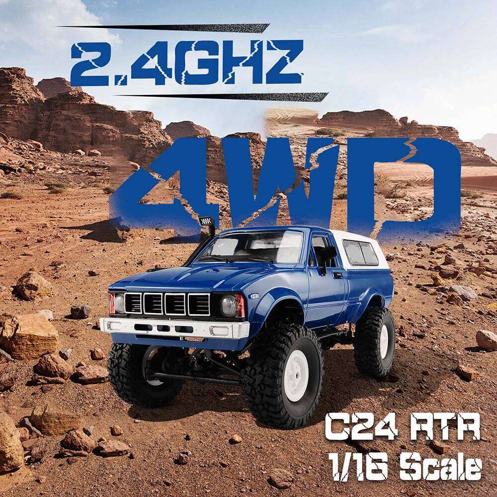 WPL C24 Remote Control RC 2.4G 4WD 4x4 Off-Road Rock Crawler Buggy Semi Truck RTR Racing Vehicles Car Gifts Toys C260305