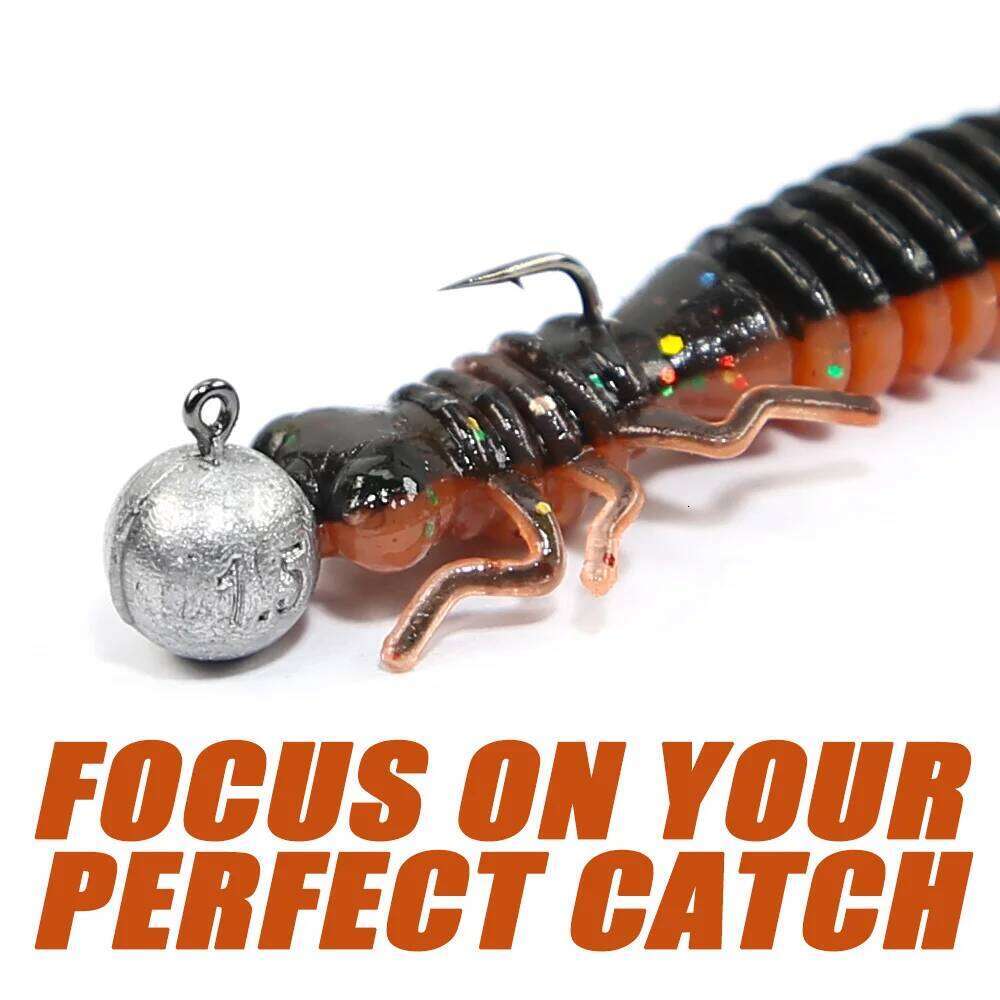 PEAK 10pcs/lot Micro Head Ice Hook Mini Crank Jig Fishhook Soft Lure Fishing Tackle S260305