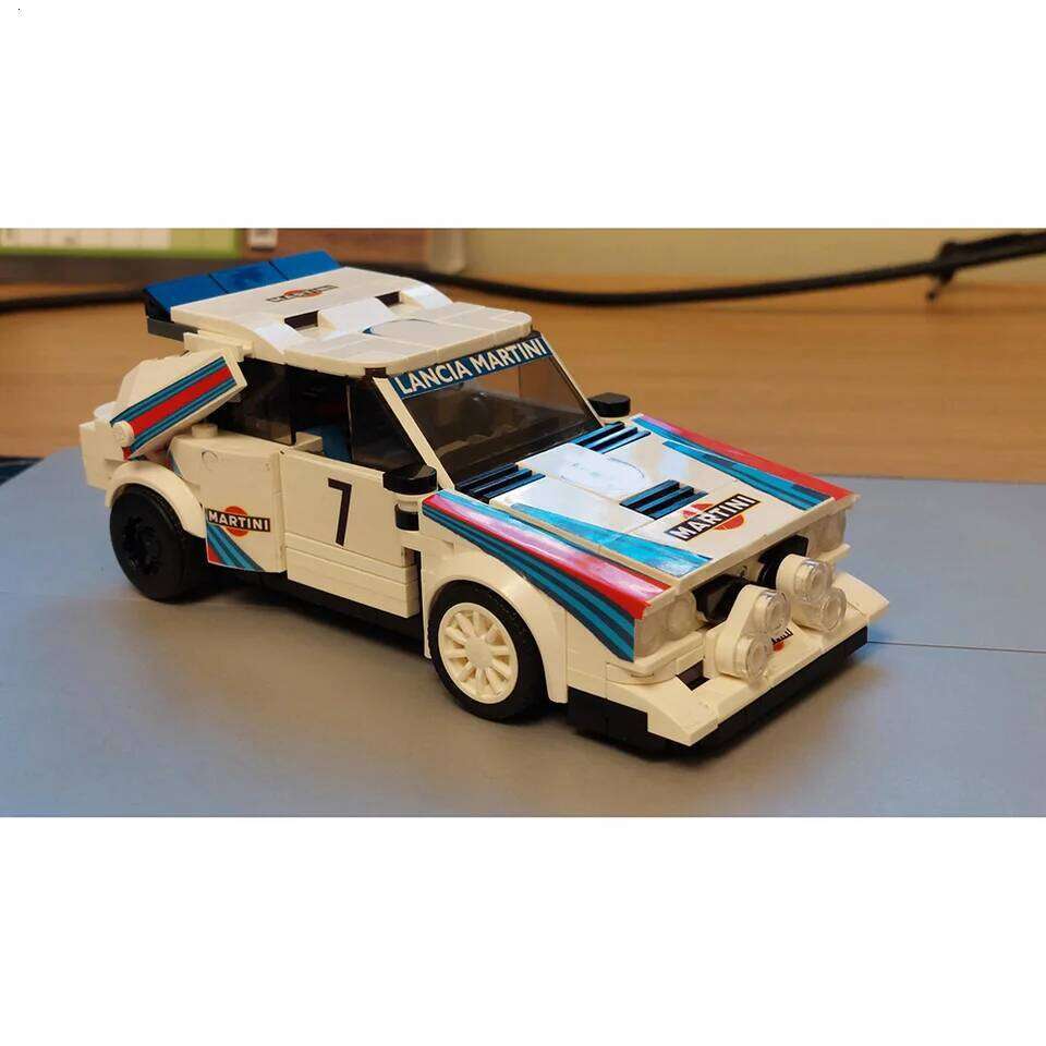 Garage 419PCS MOC champio Lancia Delta S4 Building Blocks Assembling the Model Toy Brick Children's Birthday Gifts With Stickers Z260306